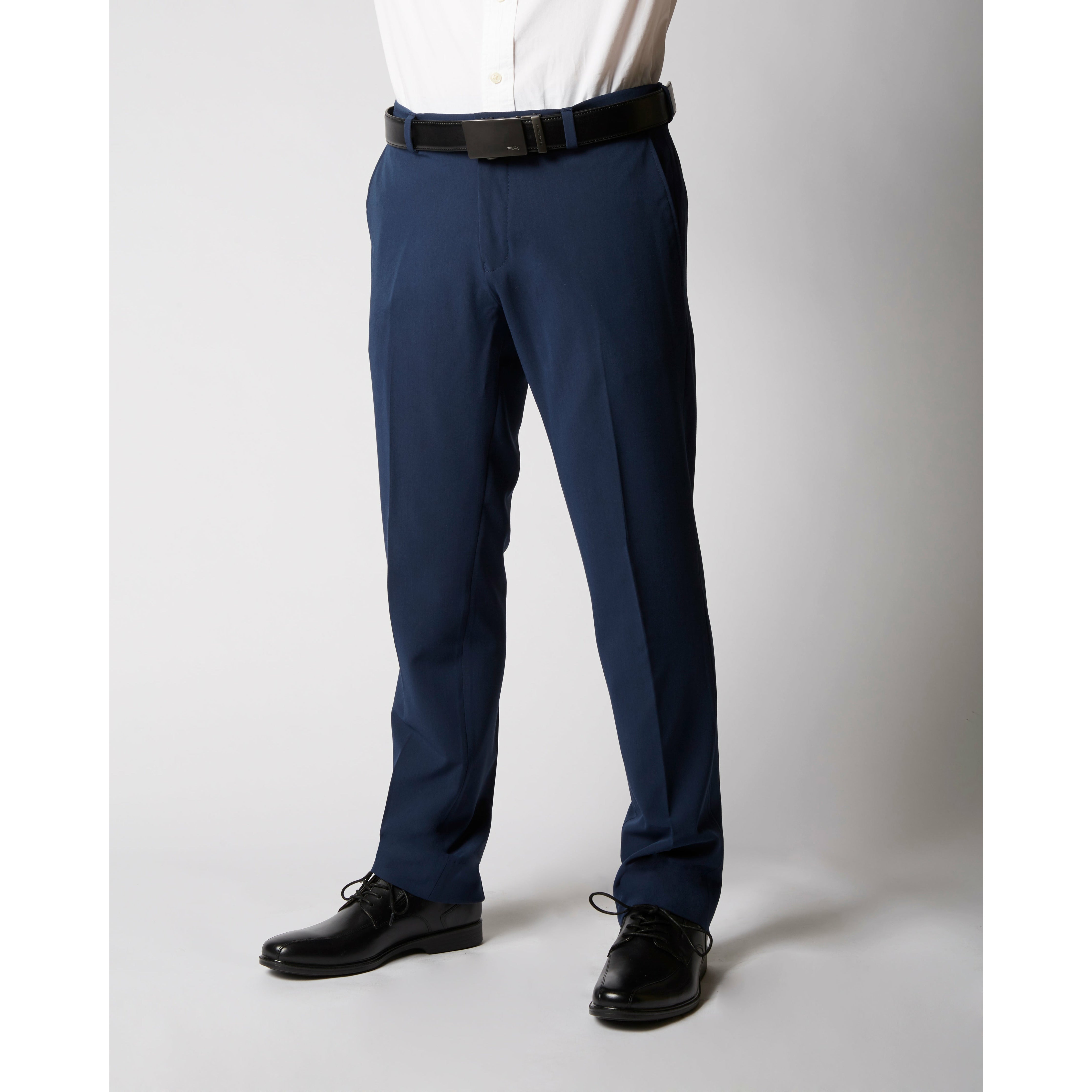 Basics Casual Trousers : Buy Basics Tapered Fit Mallar Blue Stretch Trouser  Online | Nykaa Fashion